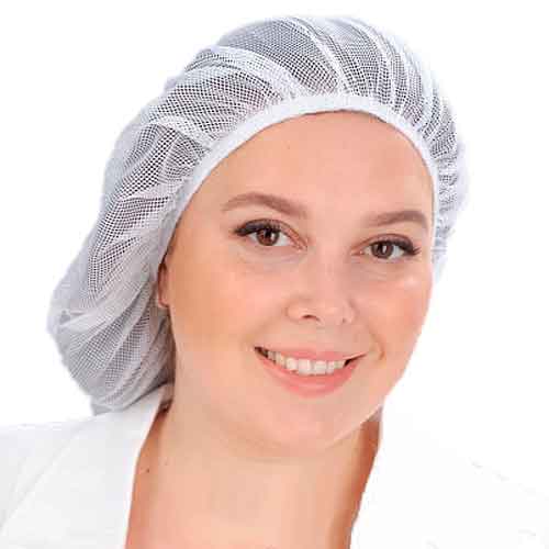 Шапочка-сеточка, белая