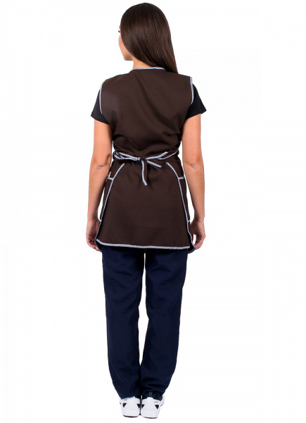 Фартук Уголок (тк.Габардин), шоколадный/бежевый