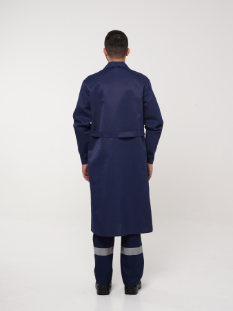 Халат рабочий мужской №204 тёмно-синий