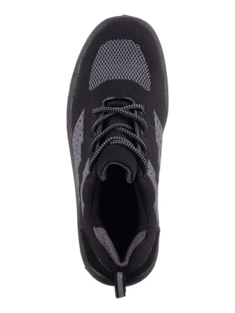 Полуботинки ВЕКТОР ПУ/ТПУ, мет.подносок, текстиль, цвет: черный/серый