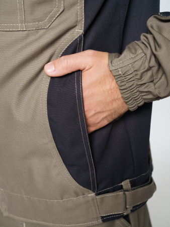 Куртка рабочая мужская №116 хаки, черный, ткань Канвас