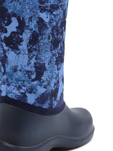 Сапоги ЭВА дутые на замке женские "Глория", цвет - синие разводы EK-17L47-3 (EVAshoes)