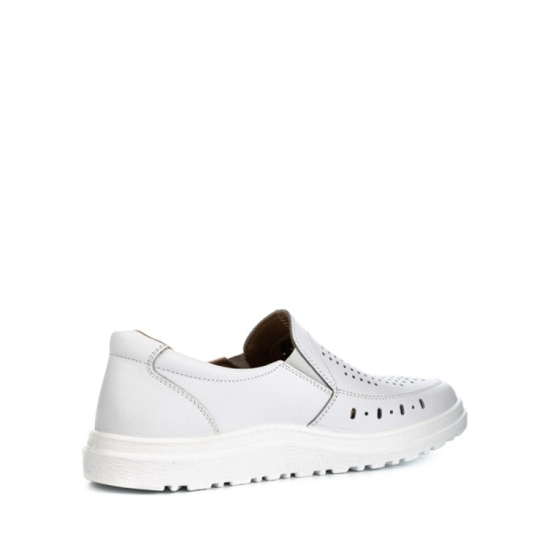 Туфли мужские из натуральной кожи с перфорацией и натуральной подкладкой цвет белый