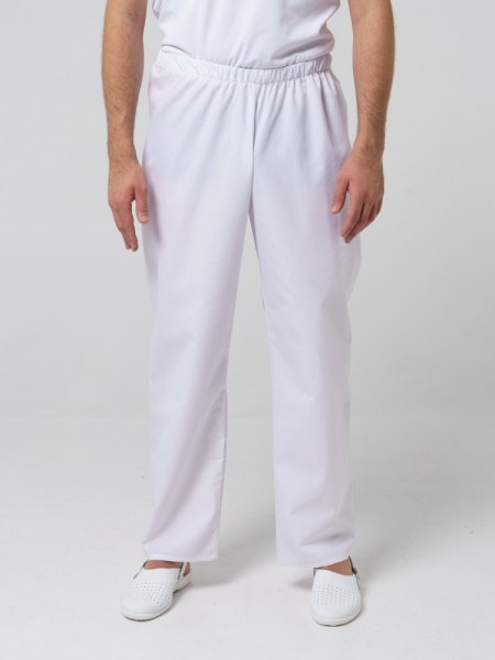 Брюки рабочие универсальная №104 белые, ткань ТИСИ