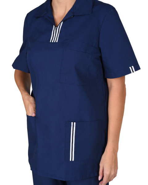 Костюм "ВИКТОРИЯ" женский: куртка, брюки, тёмно-синий  (ЧЗ)