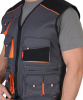 Жилет "МАНХЕТТЕН" темно-серый с оранжевым и черным (ЧЗ)