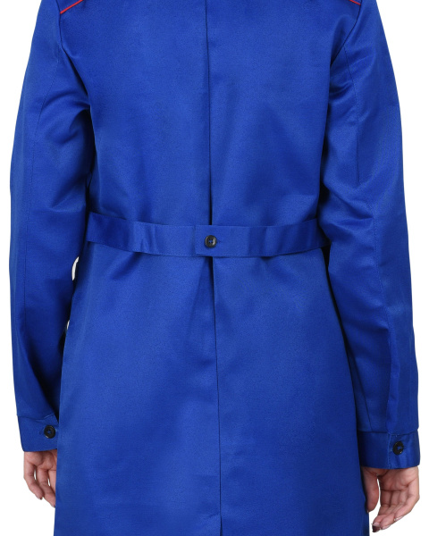 Халат "ТЕХНИК" женский васильковый с красным (ЧЗ)