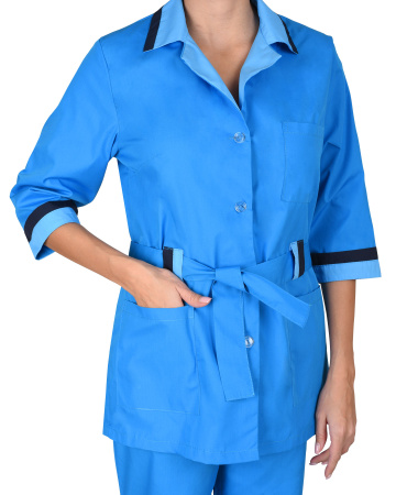 Костюм "Флора" женский: куртка, брюки тёмно-голубой (ЧЗ)