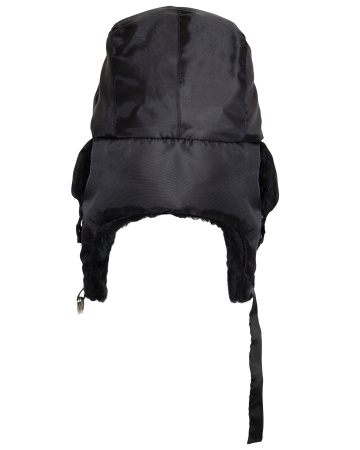 Шапка-ушанка "ЕВРО плюс" черная (тк. Оксфорд)