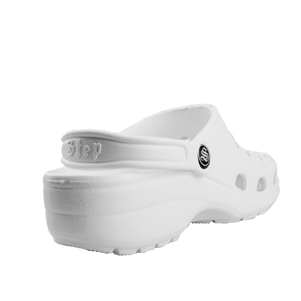 Сабо с перфорацией женские ЭВА, белый, с ремешком МОДЕЛЬ №3 Step