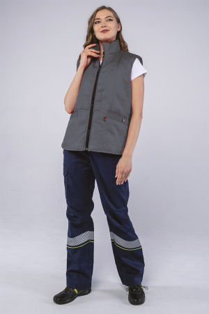 Жилет утепленный Универсальный (Смесовая, 210), темно-серый (ЧЗ)
