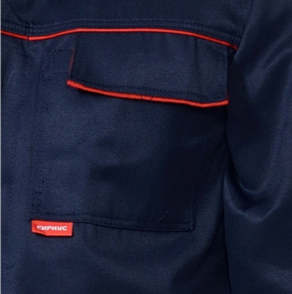 Костюм "ПРОФЕССИОНАЛ": куртка, п/комб. синий с красным кантом (распродажа) (ЧЗ)