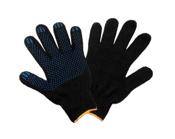 Перчатки п/ш двойные с ПВХ (точка)