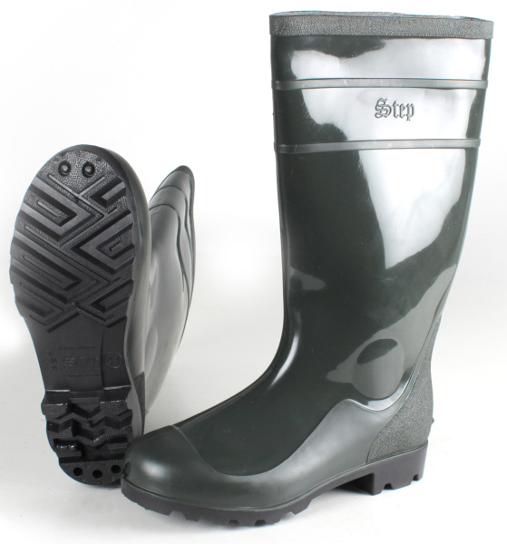 Сапоги мужские ПВХ двухкомпонентные Step, оливковый (арт.С-40)