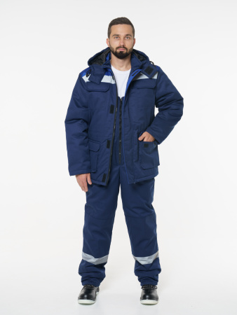 Полукомбинезон мужской зимний Пк703 ткань Твил, цвет темно-синий