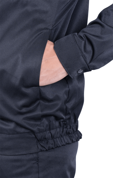 Костюм "Охрана" черный, куртка/брюки, смесовая хлопкополиэфирная, пл. 210 г/м² КОС 401 (ЧЗ)