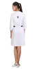 Халат "БРАЙТЛИ" женский белый с синим, тк.Твил стрейч (ЧЗ)