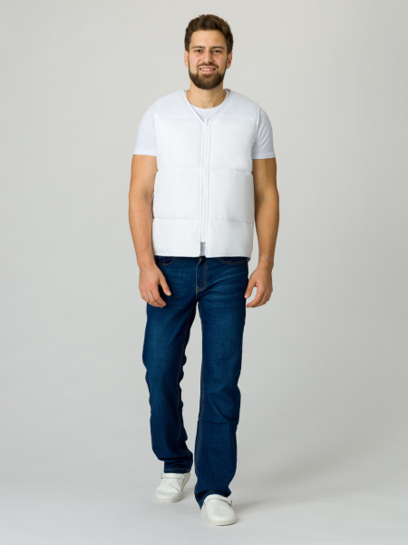 Жилет утепленный Комфорт (Дюспо), белый (ЧЗ)