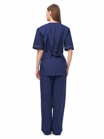 Костюм женский "Глория" т-синий с белым
