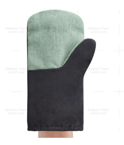 Рукавицы утепленные крашенные, с брезентовым наладонником (Диаг.краш.100% цв.Чер, ут. Ватин) Астекс